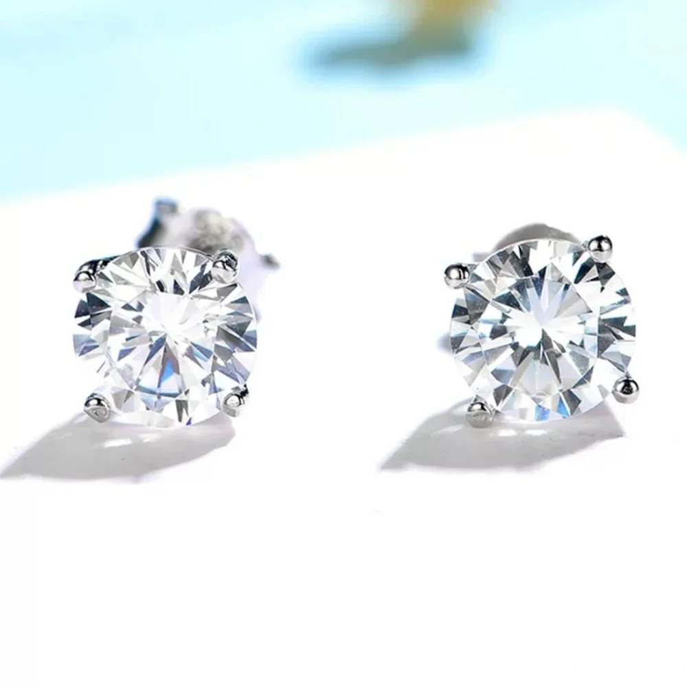 Certified 1ct. t.w. Diamond Brilliant Cut Stud Earrings - Picture 1 of 16